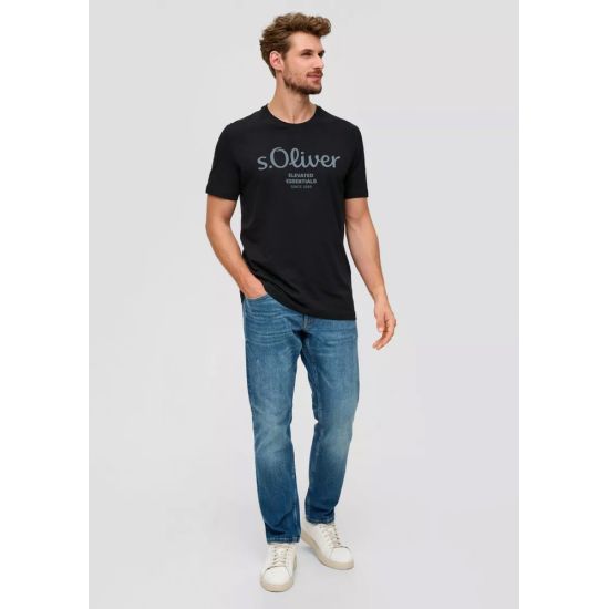 Ανδρικό T-shirt Μαύρο S.Oliver 2139909-99D1