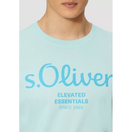 Ανδρικό T-shirt Γαλάζιο S.Oliver 2139909-60D2