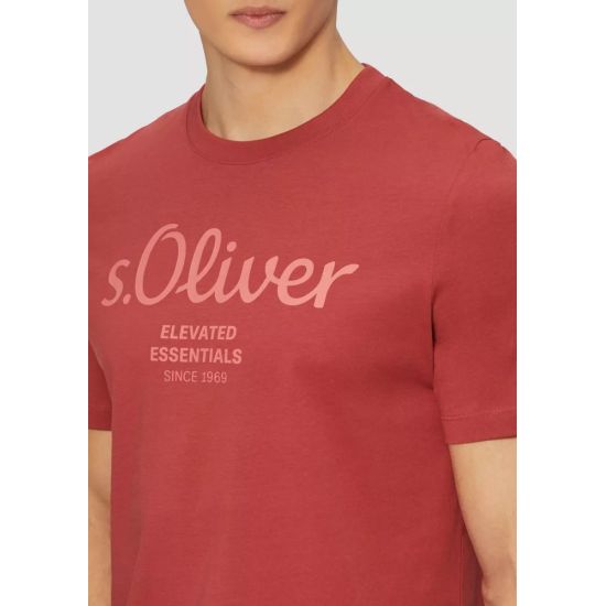 Ανδρικό T-shirt Κόκκινο S.Oliver 2139909-35D1