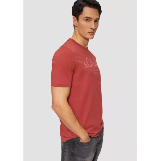 Ανδρικό T-shirt Κόκκινο S.Oliver 2139909-35D1