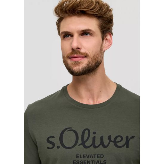 Ανδρικό T-shirt Λαδί S.Oliver 2139909-79D1