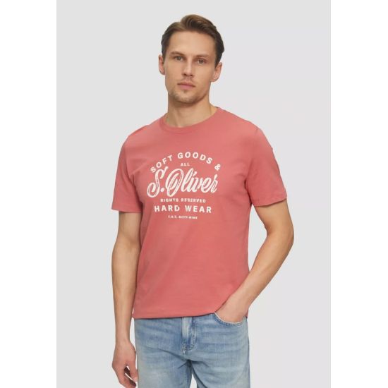 Ανδρικό T-Shirt Κοραλί S.Oliver 2164753-42D1