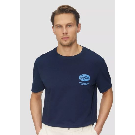 Ανδρικό T-Shirt Navy Μπλε S.Oliver 2164753-58D2