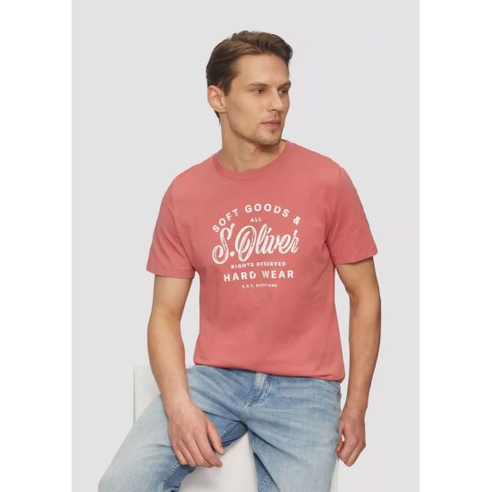 Ανδρικό T-Shirt Κοραλί S.Oliver 2164753-42D1