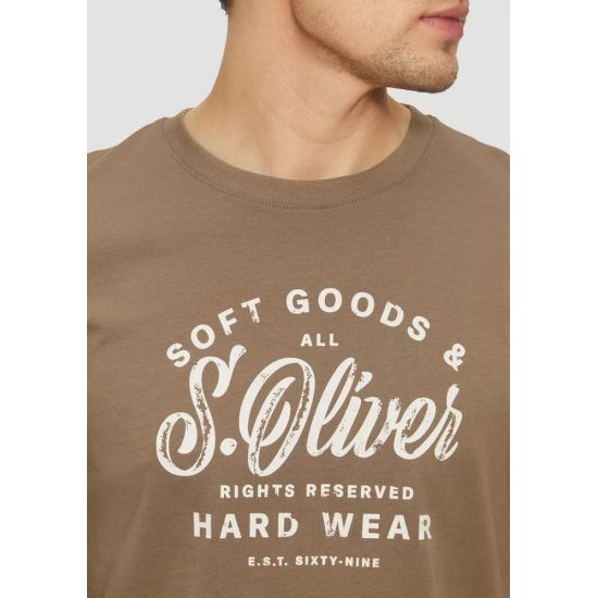 Ανδρικό T-Shirt Καφέ S.Oliver 2164753-84D1