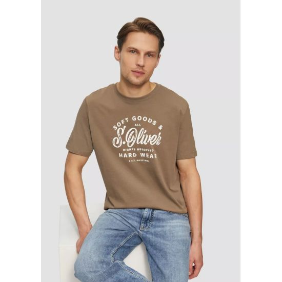 Ανδρικό T-Shirt Καφέ S.Oliver 2164753-84D1
