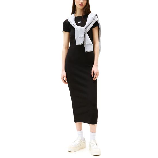 Γυναικείο Κοντομάνικο Φόρεμα Μαύρο Tommy Jeans DW0DW20873-BDS