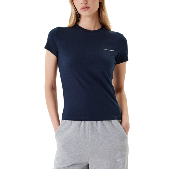 Γυναικείο Slim T-shirt Navy Μπλε Tommy Jeans DW0DW21164-C1G