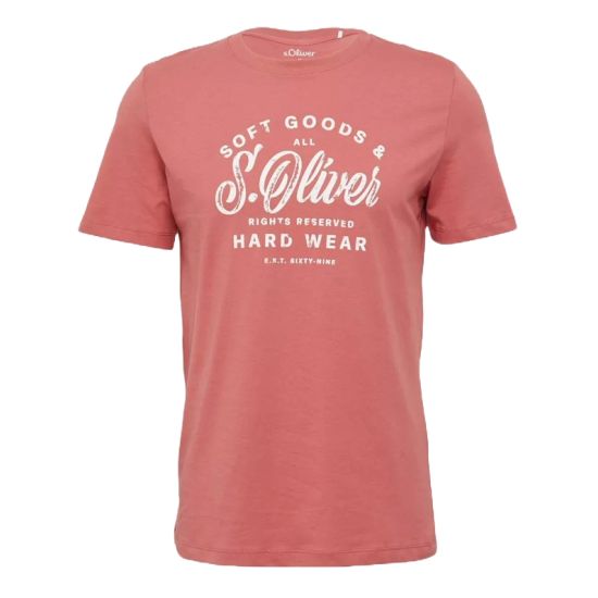 Ανδρικό T-Shirt Κοραλί S.Oliver 2164753-42D1