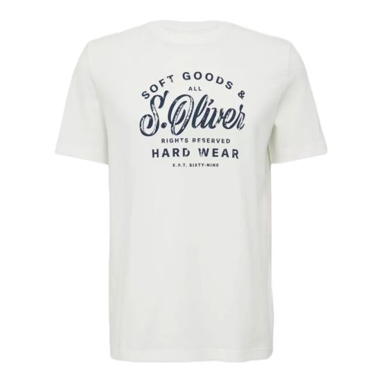 Ανδρικό T-Shirt Λευκό S.Oliver 2164753-01D1