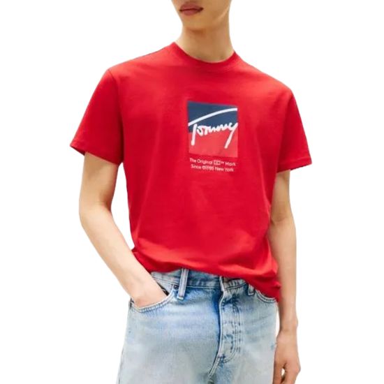 Ανδρικό T-shirt Κόκκινο Tommy Jeans DM0DM21940-XLE