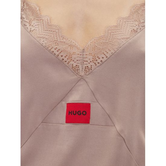 Γυναικείο Τοπ Πυτζάμας Μπεζ Hugo 50531653-218