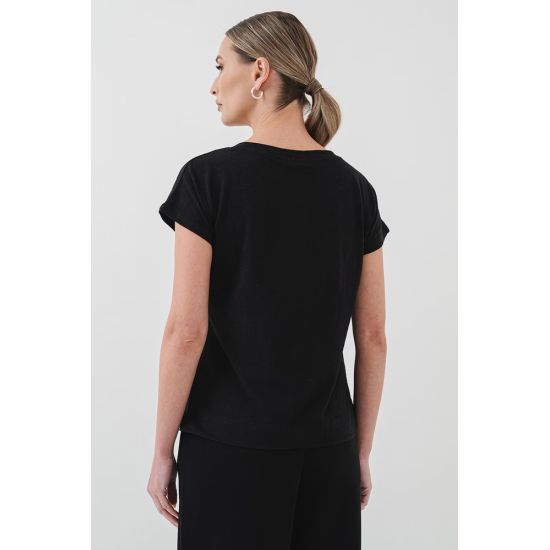 Γυναικείο T-shirt Μαύρο S.Oliver 2164088-99D0