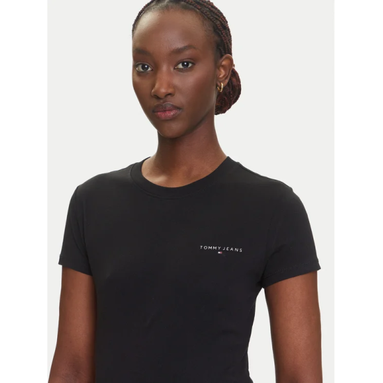 Γυναικείο Slim T-shirt Μαύρο Tommy Jeans DW0DW21164-BDS