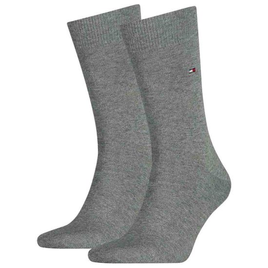 Ανδρικές Κάλτσες 2 Τεμαχίων Γκρι Tommy Hilfiger 371111-758 MIDDLE GREY MELANGE