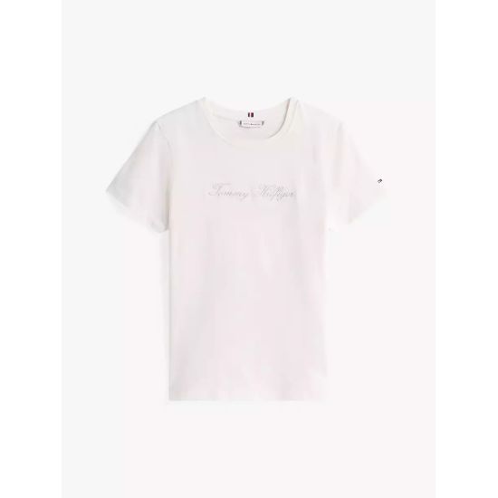 Γυναικείο T-shirt Εκρού Tommy Hilfiger WW0WW47210-YA8