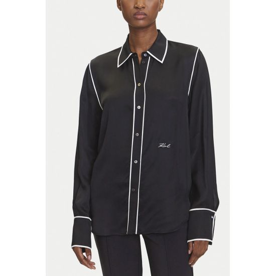 Γυναικείο Πουκάμισο Μαύρο Karl Lagerfeld A3W11012-999 BLACK