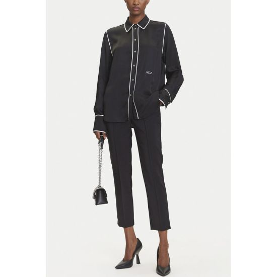 Γυναικείο Πουκάμισο Μαύρο Karl Lagerfeld A3W11012-999 BLACK