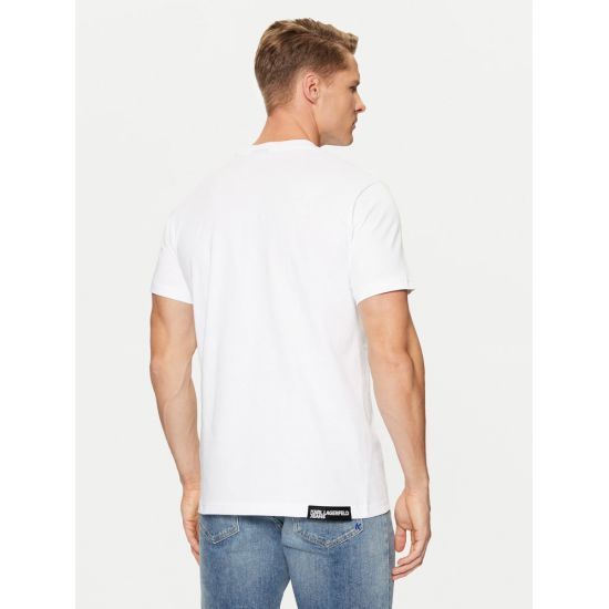 Ανδρικό Slim T-shirt Λευκό Karl Lagerfeld Jeans A1M17003-100 WHITE