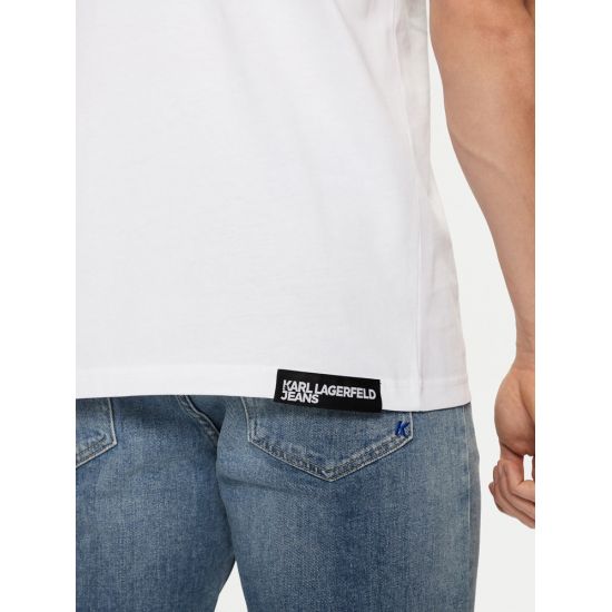 Ανδρικό Slim T-shirt Λευκό Karl Lagerfeld Jeans A1M17003-100 WHITE