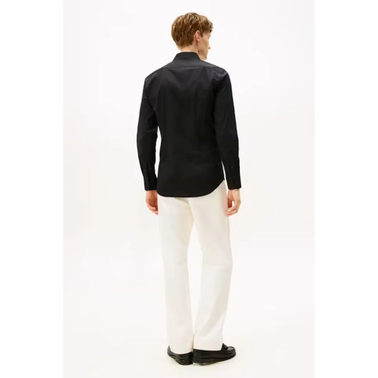 Ανδρικό Πουκάμισο Μαύρο Tommy Hilfiger MW0MW38347-BDS