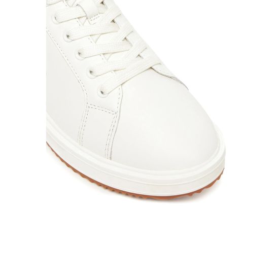 Γυναικεία Δερμάτινα Ainsley Sneakers Λευκά Ralph Lauren 802979188001-WHITE