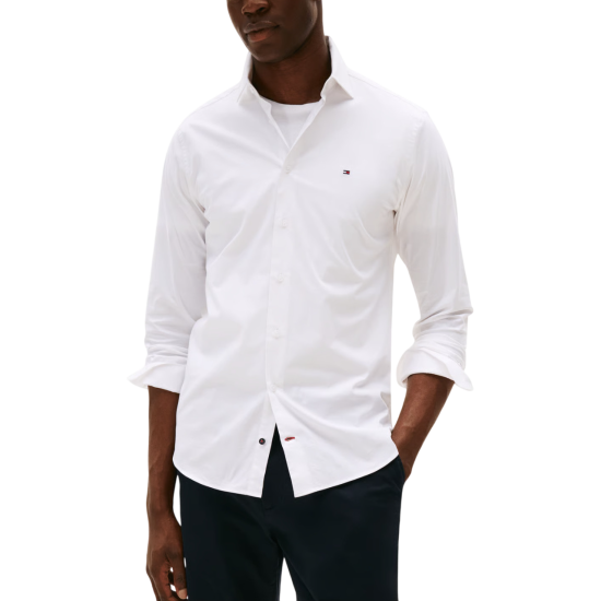 Ανδρικό Πουκάμισο Λευκό Tommy Hilfiger MW0MW40674-YCF