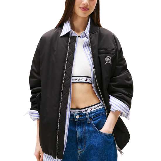 Γυναικείο Bomber Μπουφάν Μαύρο Tommy Jeans DW0DW21629-BDS