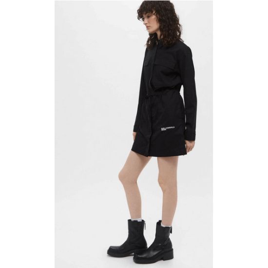 Γυναικείο Utility Φόρεμα-Πουκαμίσα Μαύρο Karl Lagerfeld Jeans A3W13018-999 BLACK