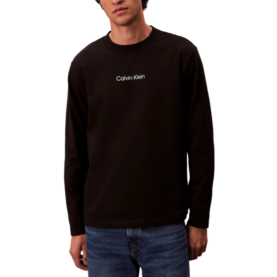 Ανδρικό Μακρυμάνικο T-shirt Μαύρο Calvin Klein LV04LD232G-UB1