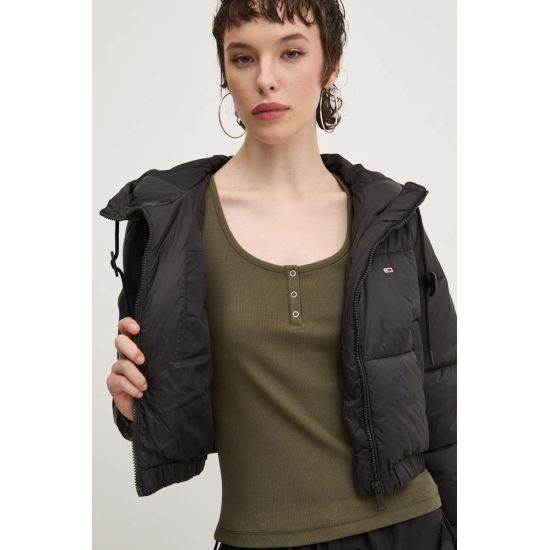 Γυναικείο Puffer Μπουφάν Μαύρο Tommy Jeans DW0DW18313-BDS