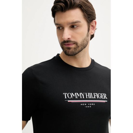 Ανδρικό T-shirt Μαύρο Tommy Hilfiger MW0MW40324-BDS