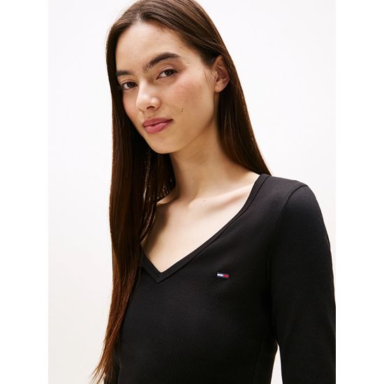 Γυναικεία Μακρυμάνικη Μπλούζα Μαύρη Tommy Jeans DW0DW17990-BDS