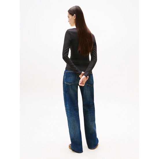 Γυναικεία Μακρυμάνικη Μπλούζα Μαύρη Tommy Jeans DW0DW17990-BDS