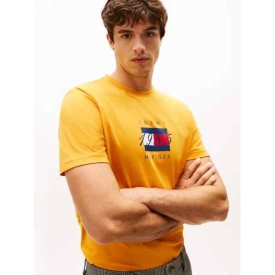 Ανδρικό T-shirt Κίτρινο Tommy Hilfiger MW0MW41338-ZF4