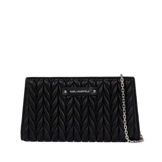 Γυναικείο K/Weave Πορτοφόλι Μαύρο Karl Lagerfeld A3W32038-1AV BLACK NICKEL