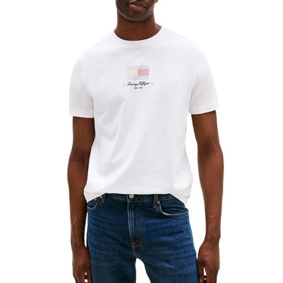 Ανδρικό T-shirt Λευκό Tommy Hilfiger MW0MW39349-YBR