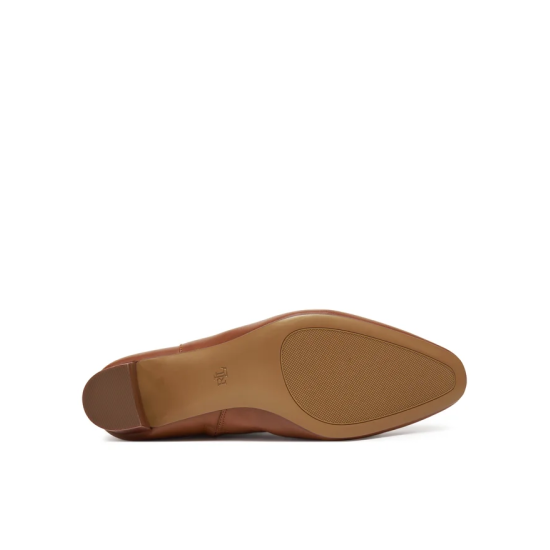 Γυναικείες Δερμάτινες Demi Μπότες Καφέ Ralph Lauren 802974503001-TAN