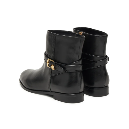 Γυναικείες Δερμάτινες Brooke Μπότες Μαύρες Ralph Lauren 802967768001-BLACK