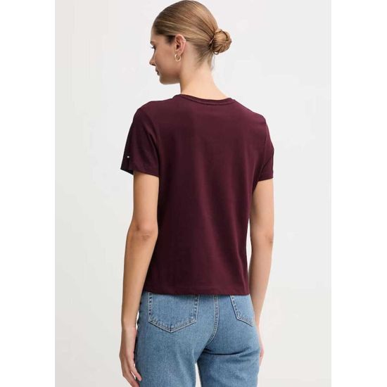 Γυναικείο TH Crest T-shirt Μπορντό Tommy Hilfiger WW0WW46153-XIH
