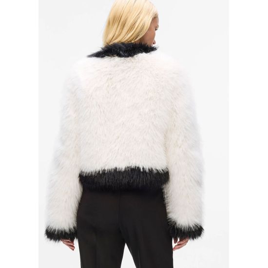 Γυναικεία Οικολογική Γούνα Λευκή Karl Lagerfeld A4W15051-101 WHITE/BLACK