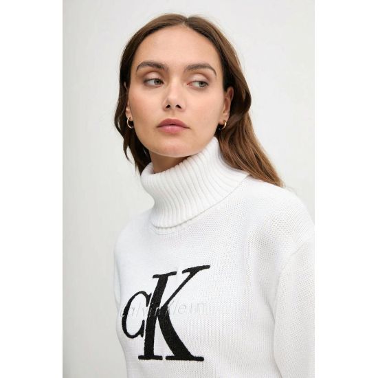 Γυναικείο Πουλόβερ Ζιβάγκο Λευκό Calvin Klein LV047D354G-YAA