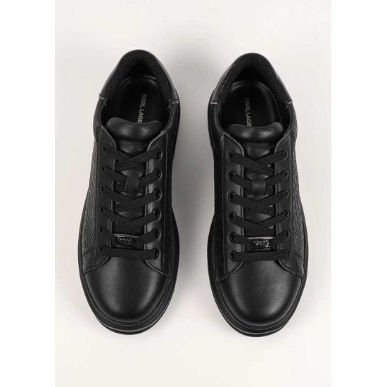 Ανδρικά Δερμάτινα Kapri Sneakers Μαύρα Karl Lagerfeld KL52543A-00X BLACK
