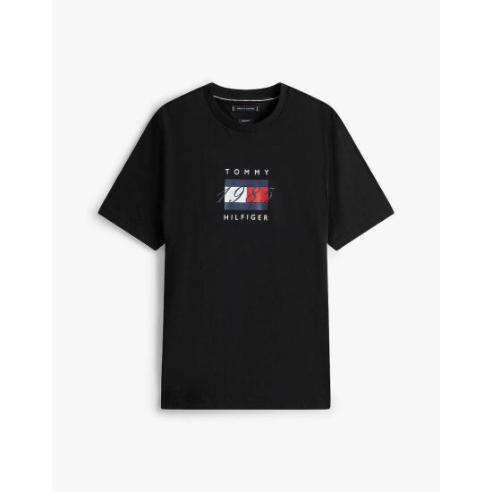 Ανδρικό T-shirt Μαύρο Tommy Hilfiger MW0MW41338-BDS