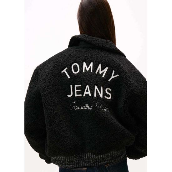 Γυναικείο Teddy Varsity Bomber Μπουφάν Μαύρο Tommy Jeans DW0DW21666-BDS