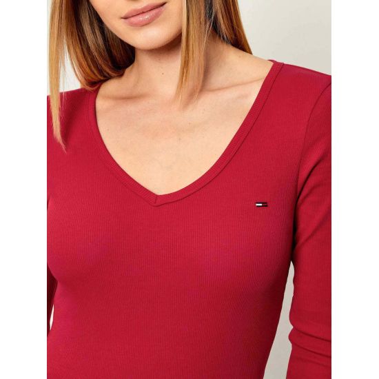 Γυναικεία Μακρυμάνικη Μπλούζα Κόκκινη Tommy Jeans DW0DW17990-XJP