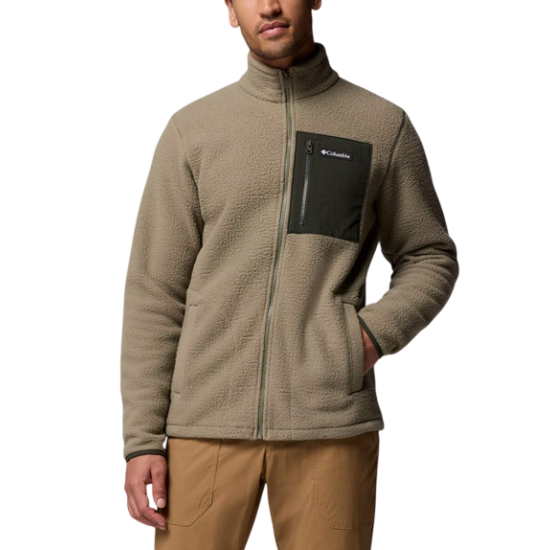 Ανδρική Jasper Ridge Pebbled Fleece Ζακέτα Λαδί Columbia 2142421-397