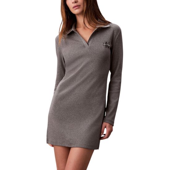 Γυναικείο Polo Φόρεμα Γκρι Calvin Klein LV047D214G-P7E