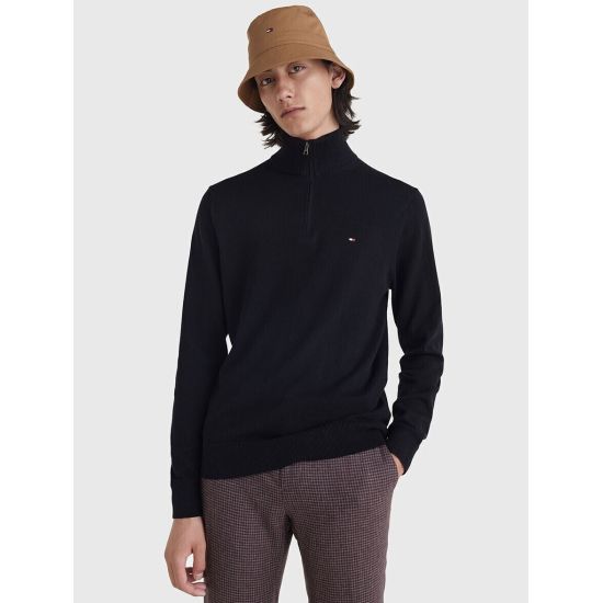 Ανδρικό Ζιβάγκο Πουλόβερ Μαύρο Tommy Hilfiger MW0MW28049-BDS