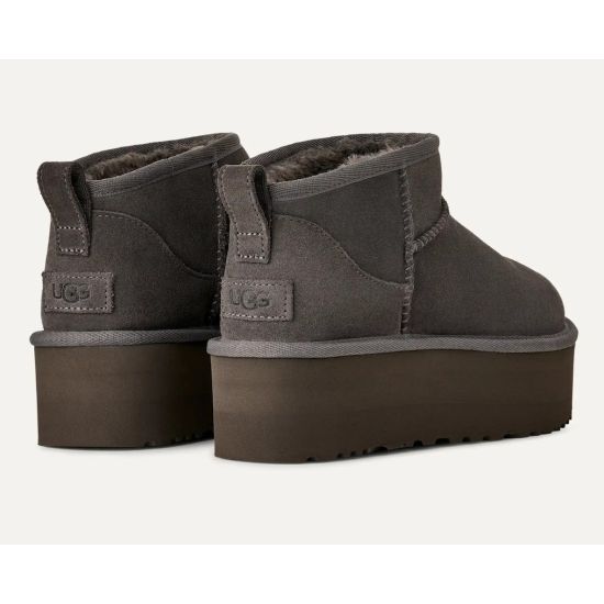 Γυναικεία Classic Ultra Mini Platform Μποτάκια Γκρι UGG 1135092-CHRC